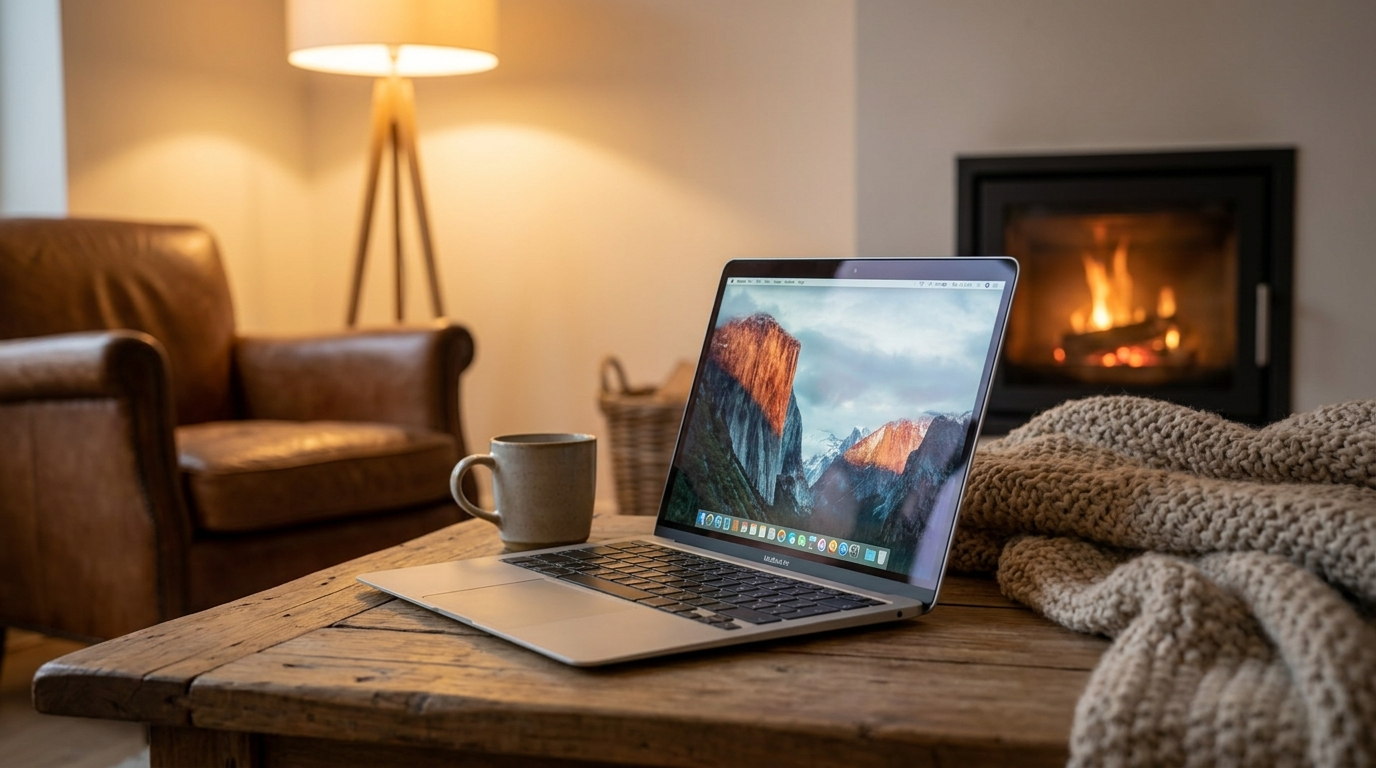 MacBook tastatur med macOS funktioner